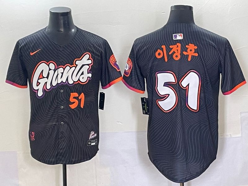 Men 2025 San Francisco Giants 51 J.H.Lee Black Joint Name Nike MLB Jersey style 45